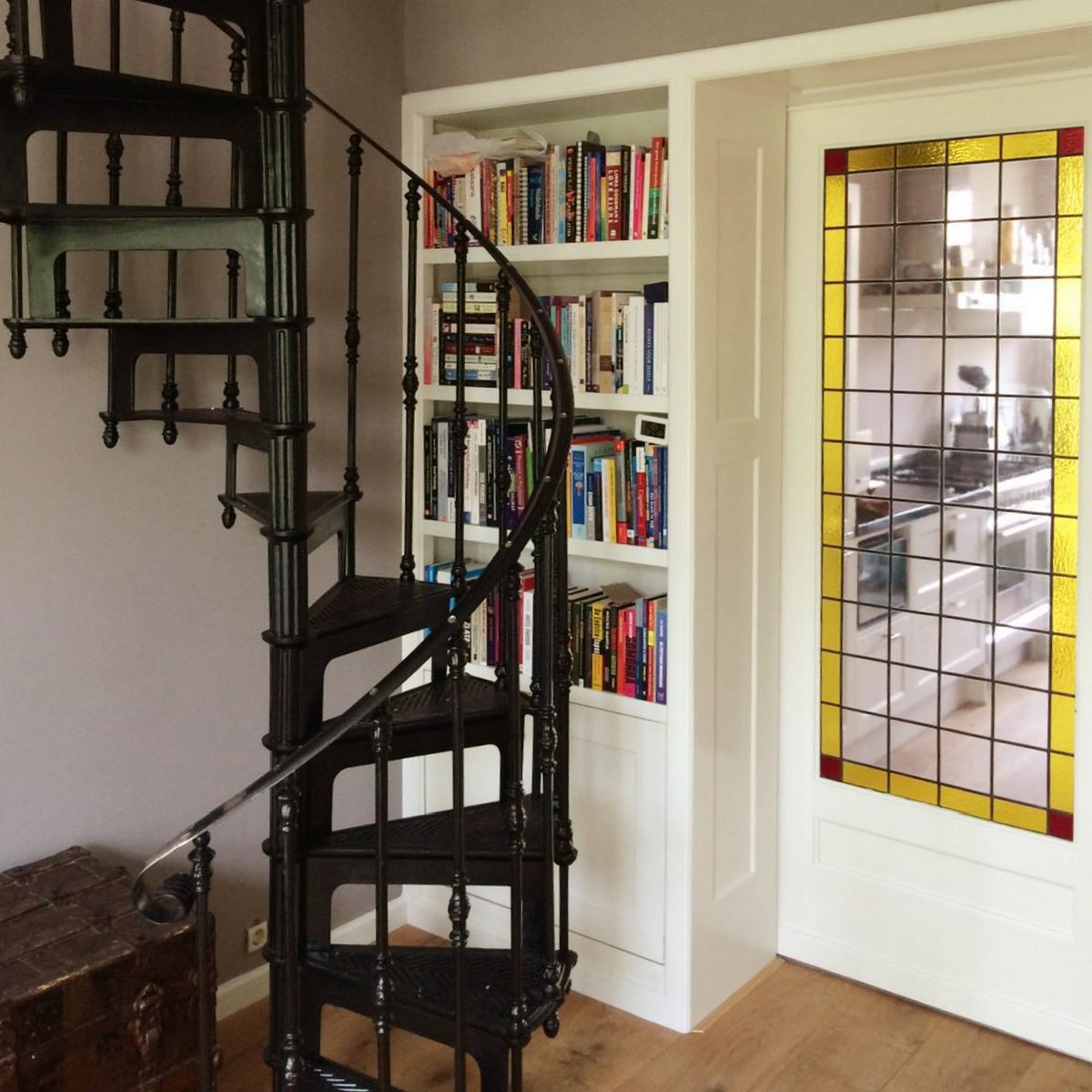 Cast iron spiral staircase model Mirecourt in Haarlem (the Netherlands) - painted in black 
